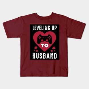 leveling up to husband V1 Kids T-Shirt